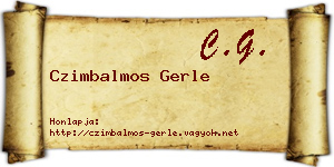 Czimbalmos Gerle névjegykártya